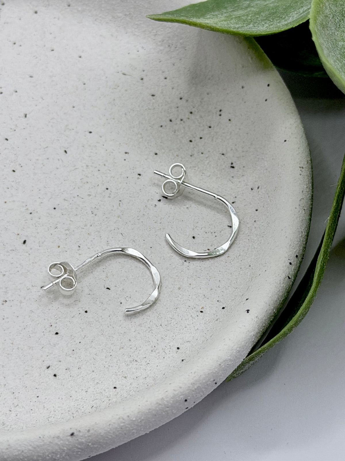 Sterling Silver Flow Hoop Earrings