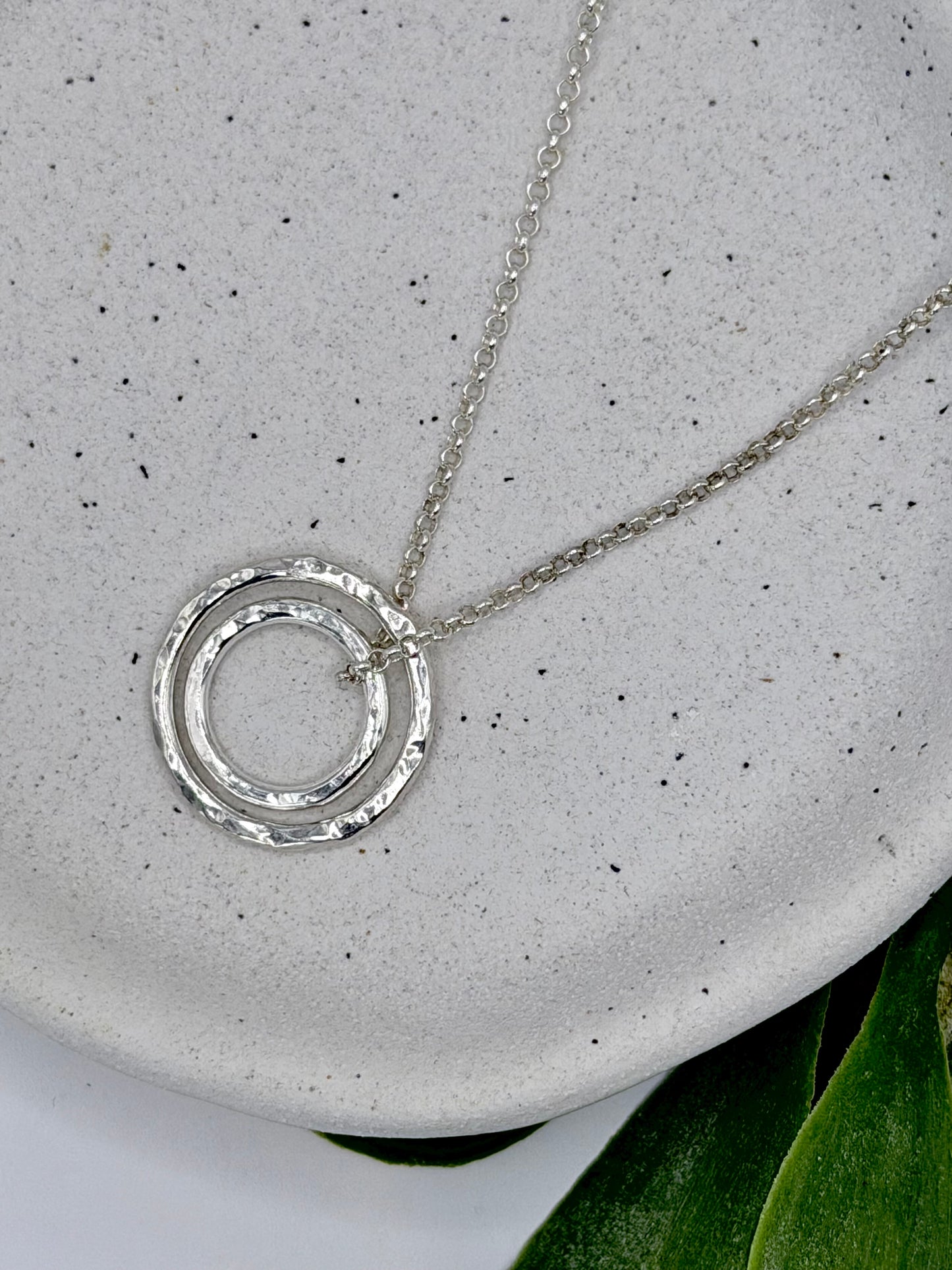 Sterling Silver Loops Necklace