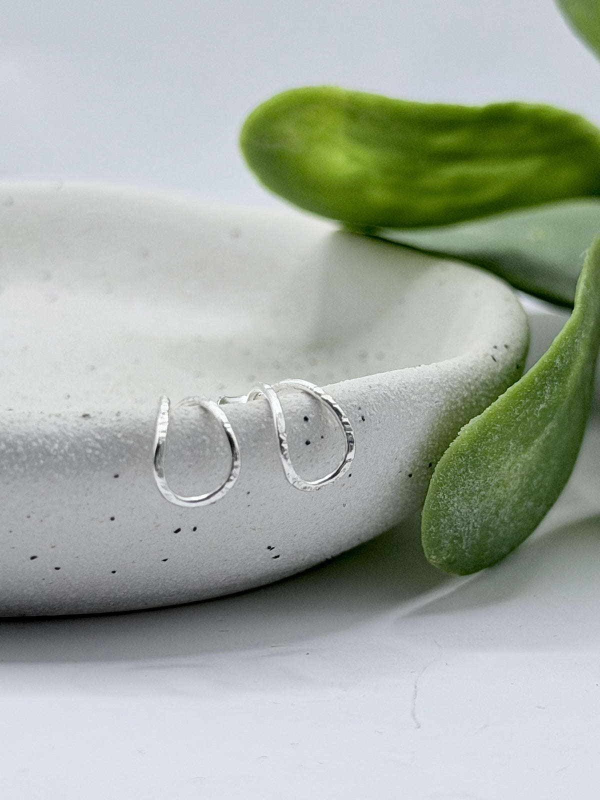 Sterling Silver Horizon Hoop Earrings