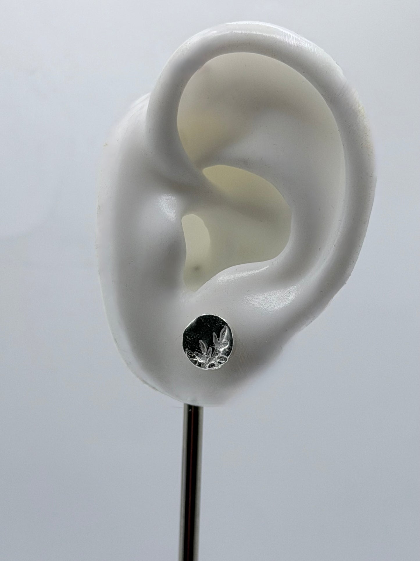 Sterling Silver Botanical Stud Earrings