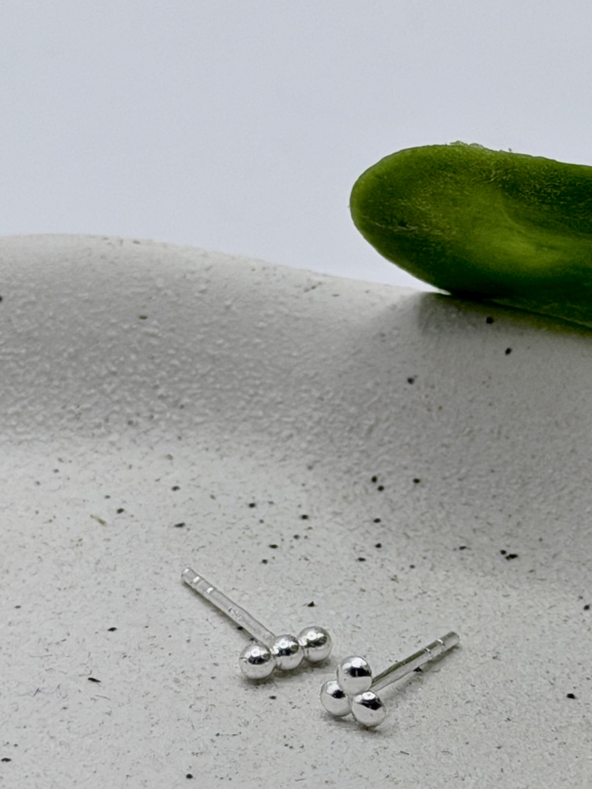 Sterling Silver Dot Stud Earrings