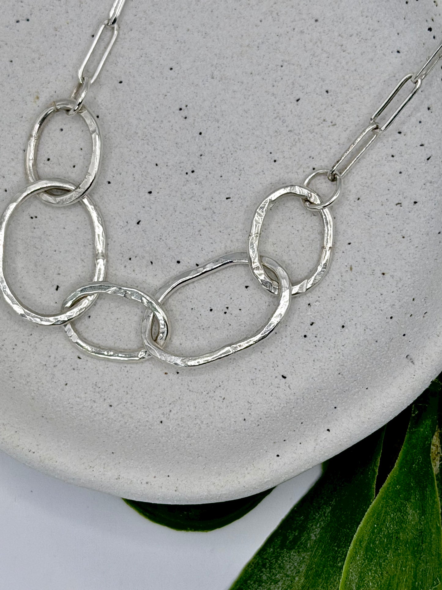 Sterling Silver Links Necklace