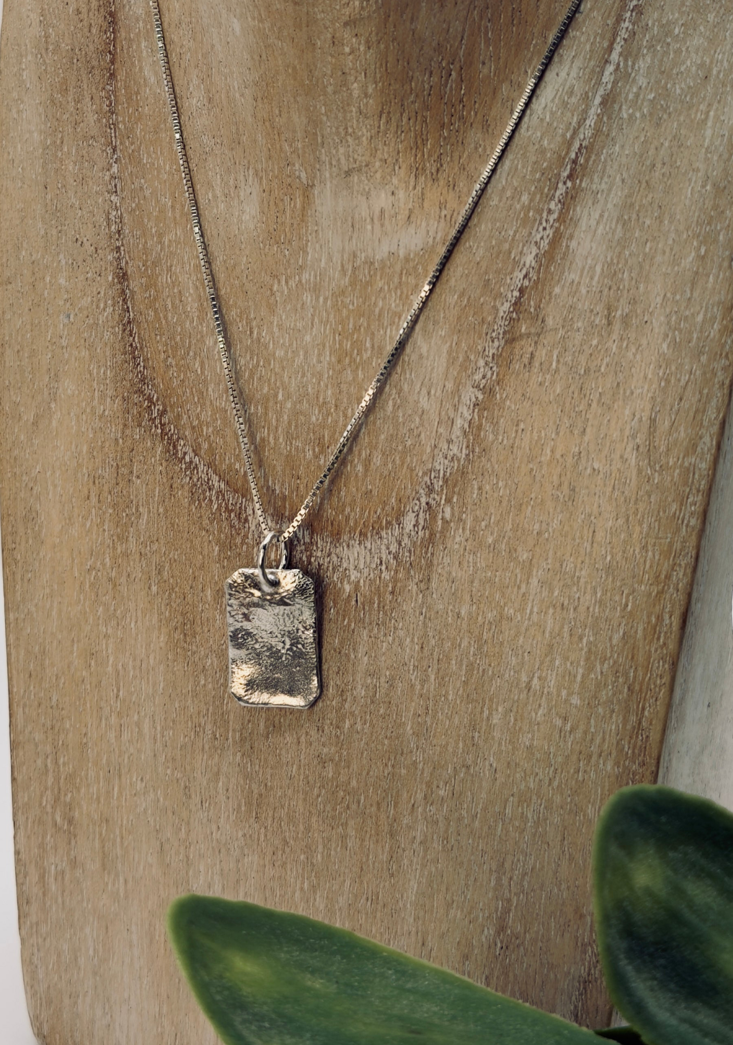 Sterling Silver Tag Necklace
