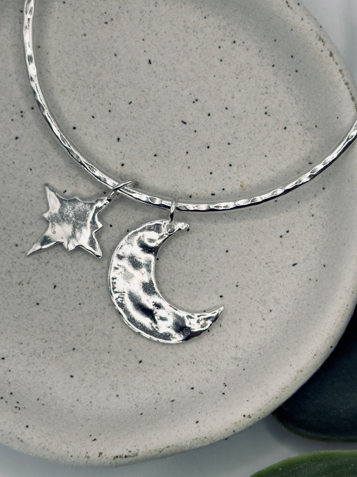 Sterling Silver Celestial Bangle