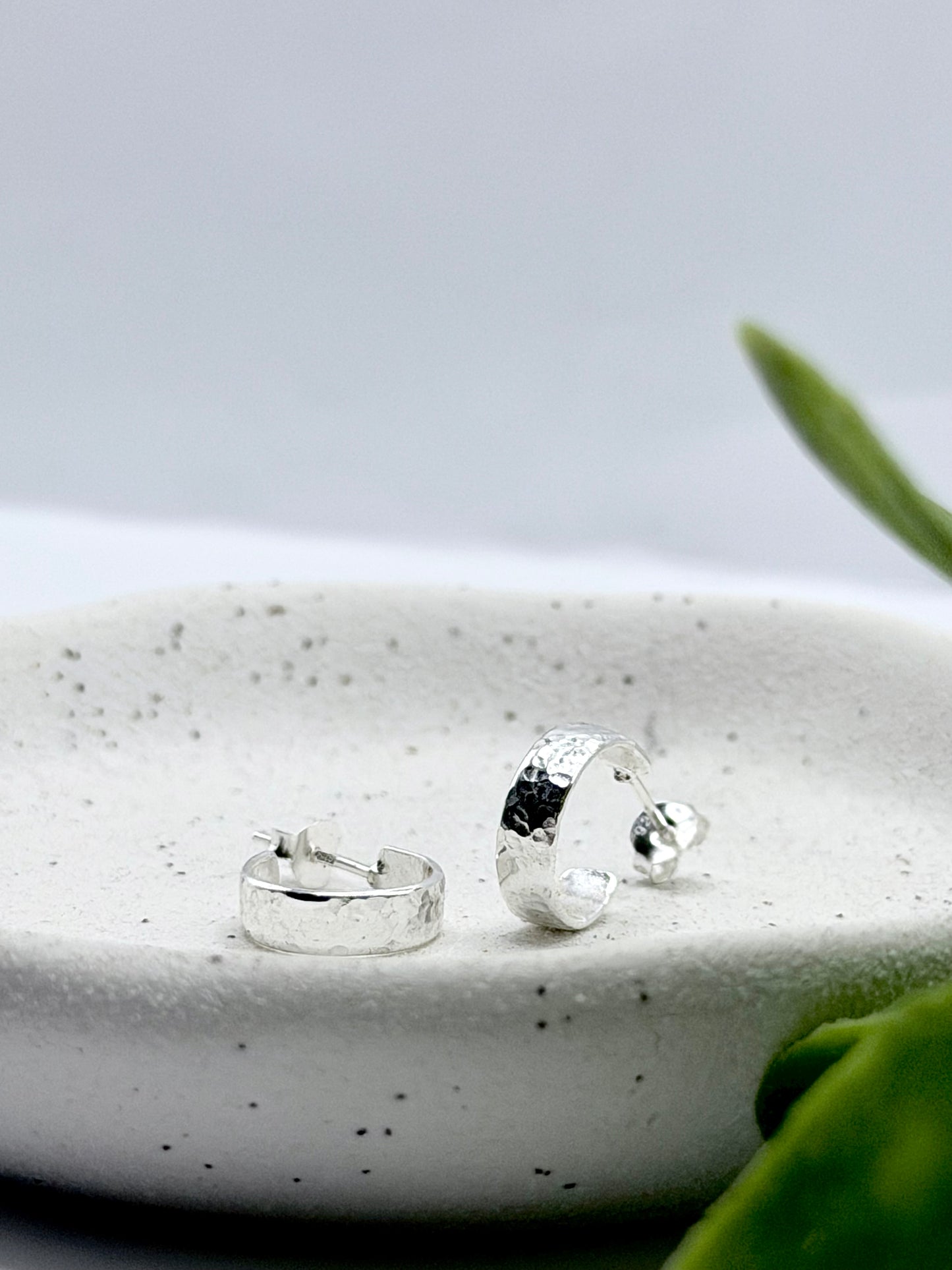Sterling Silver Rays Hoop Earrings