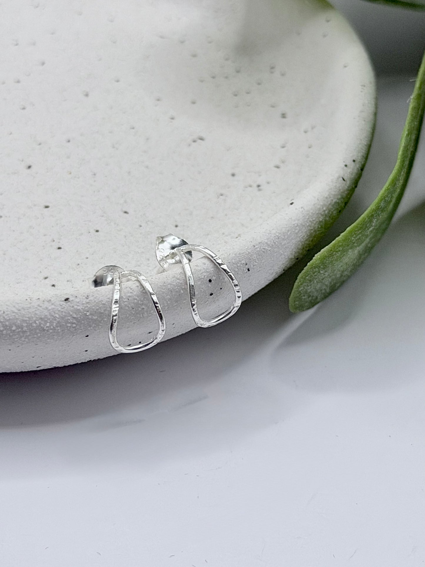 Sterling Silver Horizon Hoop Earrings