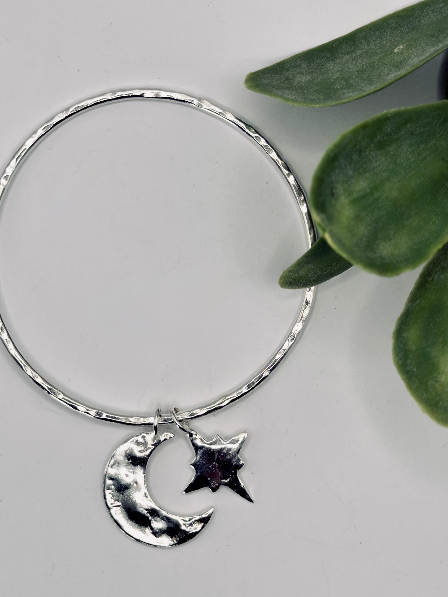 Sterling Silver Celestial Bangle