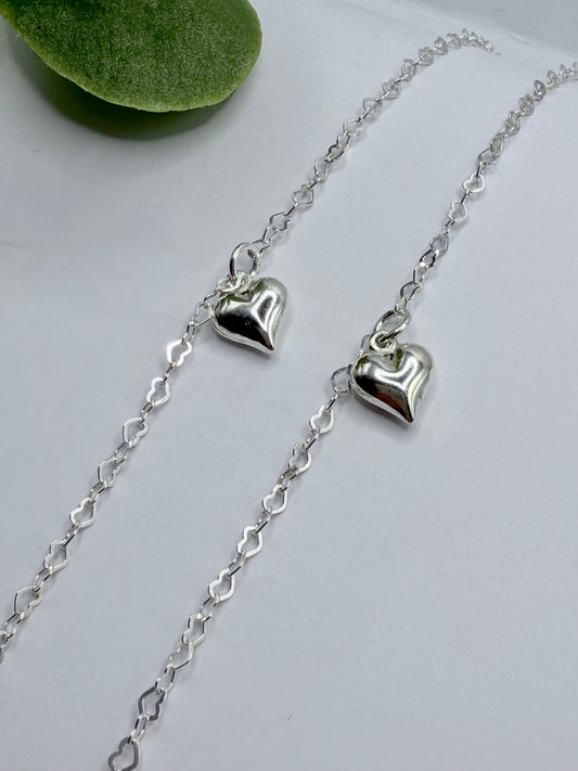 Sterling Silver Mum + Mini (set of two) Bracelets