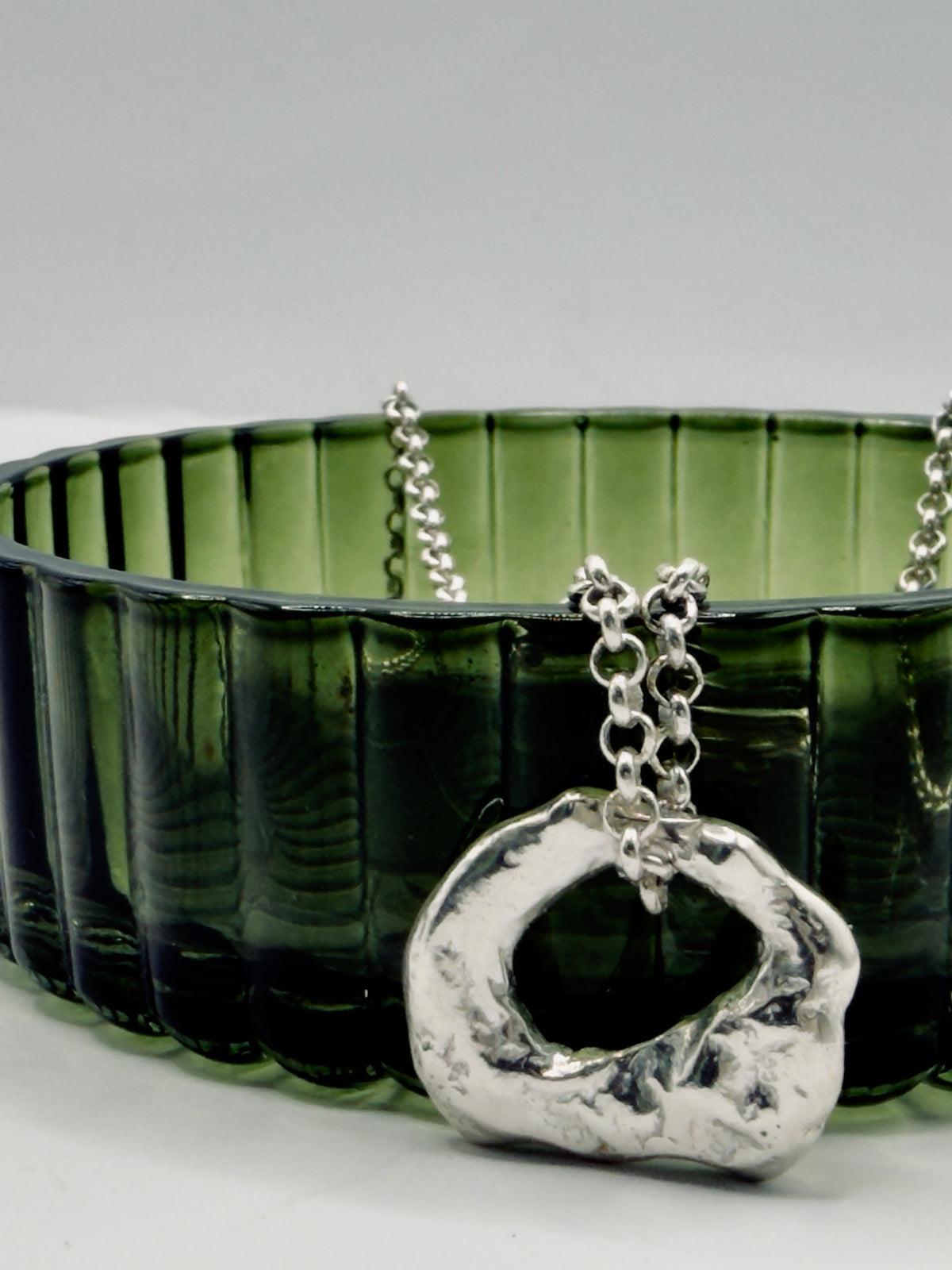 Sterling Silver Molten Necklace