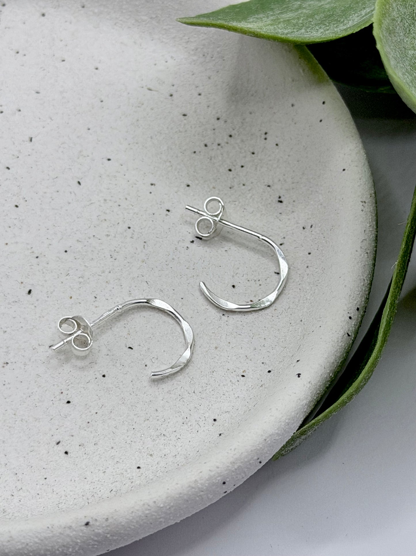 Sterling Silver Flow Hoop Earrings
