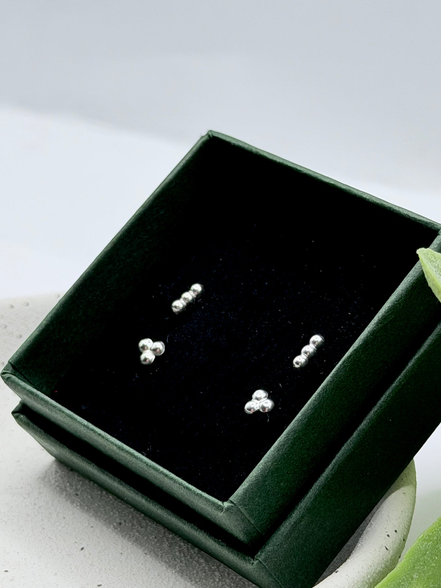 Sterling Silver Dot Stud Earrings