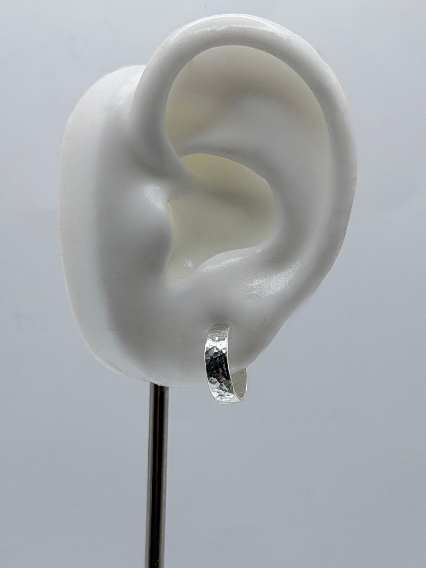 Sterling Silver Rays Hoop Earrings