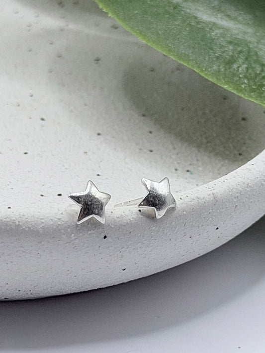 Sterling Silver Star Stud Earrings