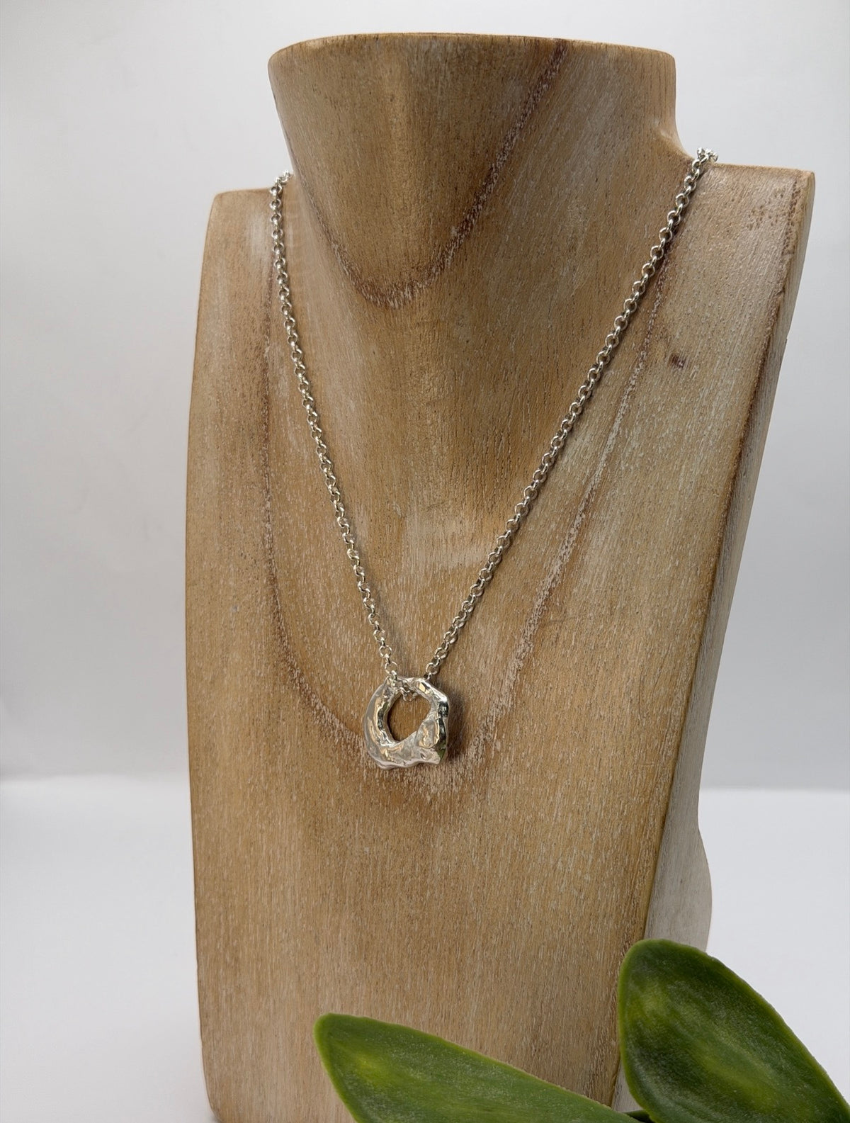 Sterling Silver Molten Necklace