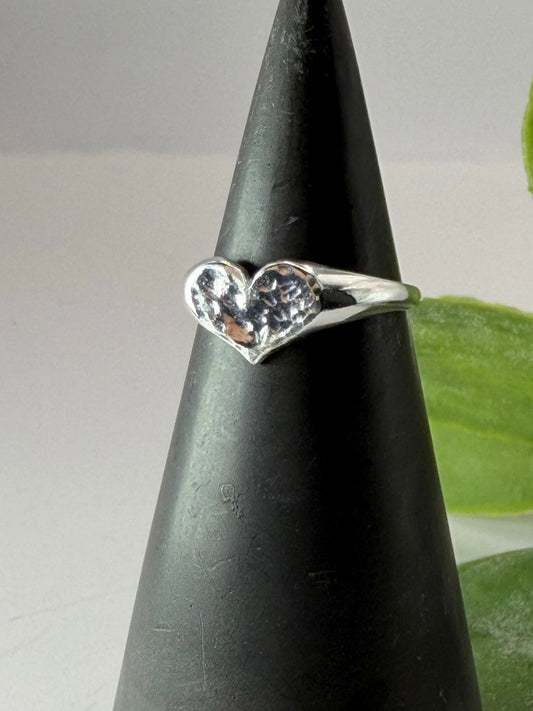 Sterling Silver Heart Signet Ring