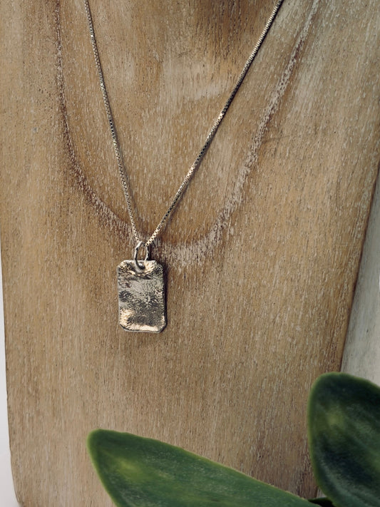 Sterling Silver Tag Necklace