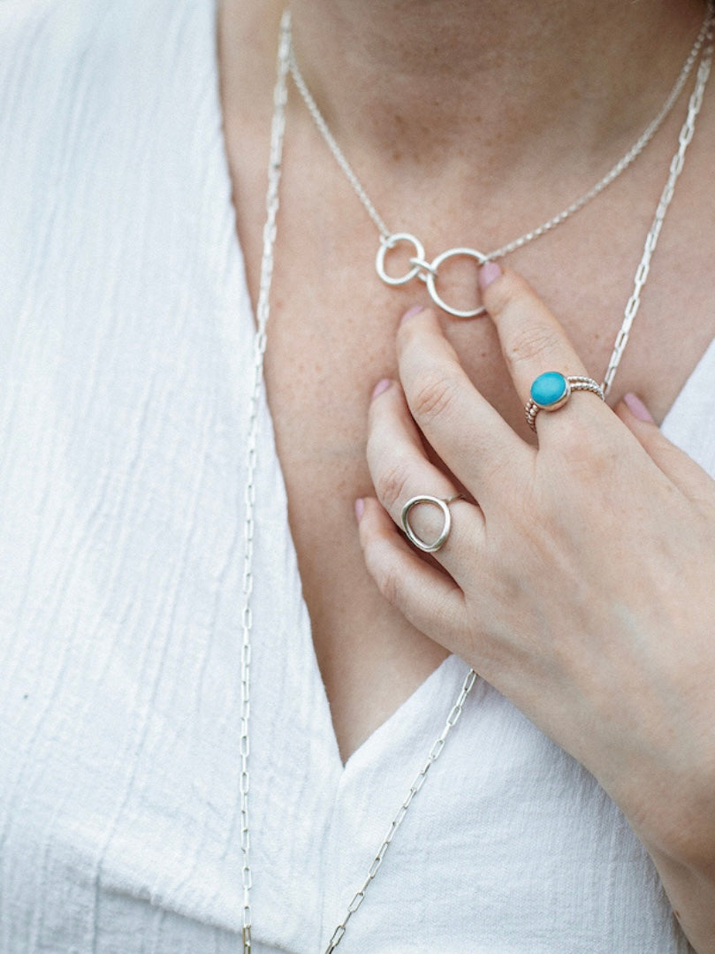 Sterling Silver Midi Karma Ring