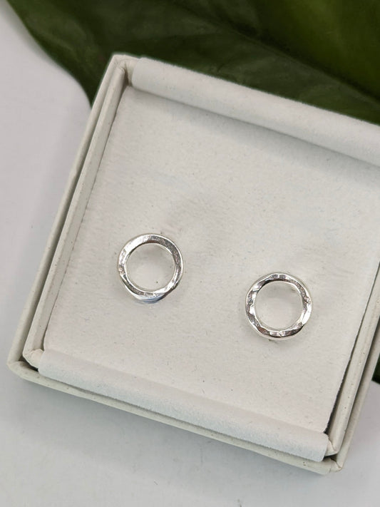 Sterling Silver Halo Stud Earrings