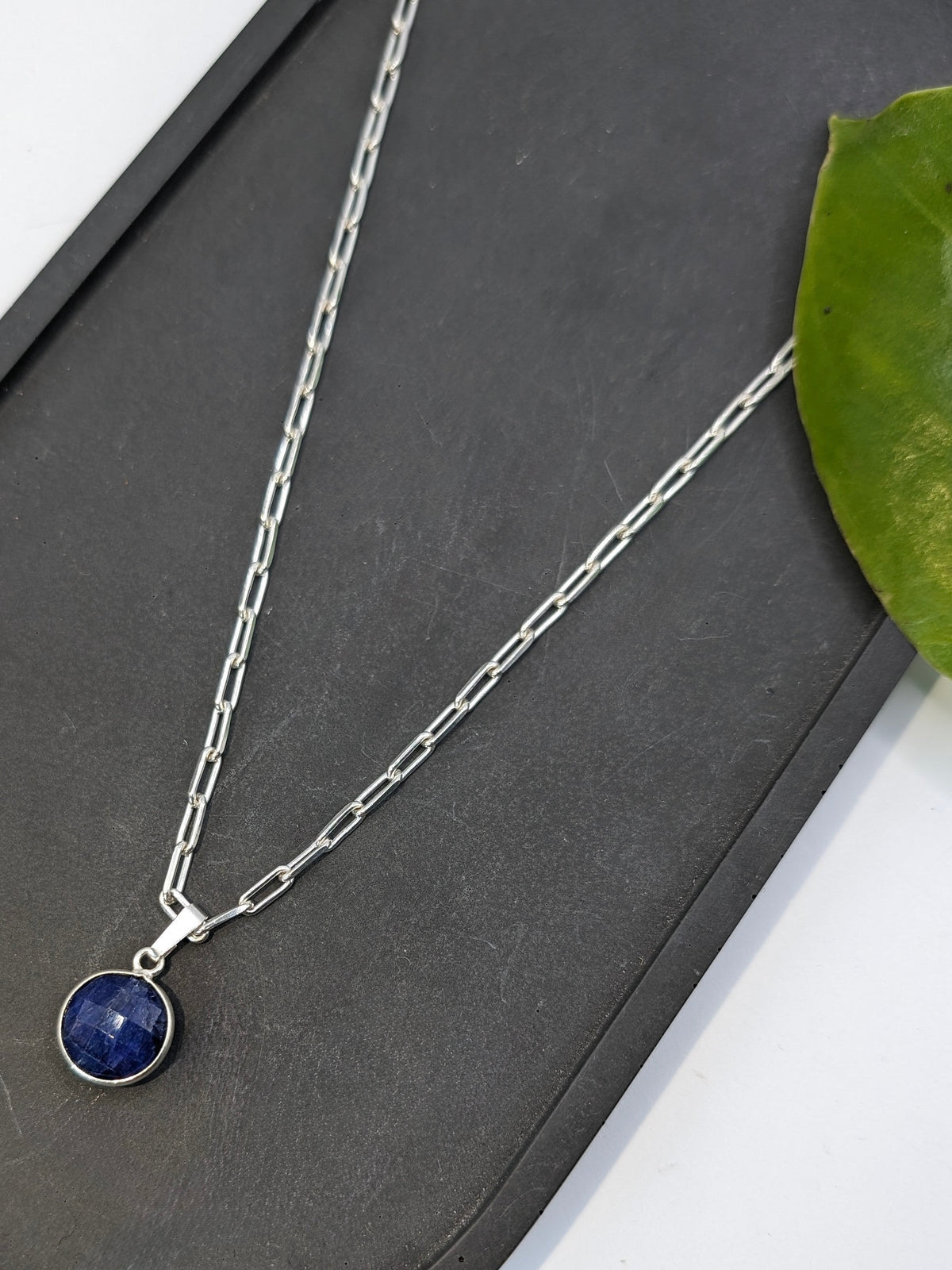 Sterling Silver Sapphire Necklace