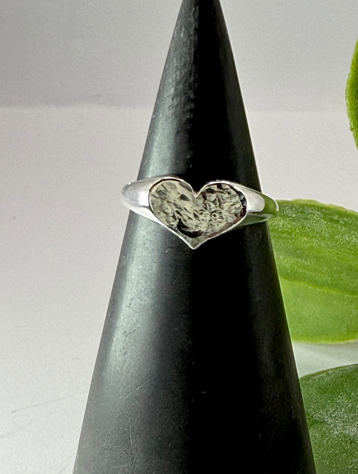 Sterling Silver Heart Signet Ring