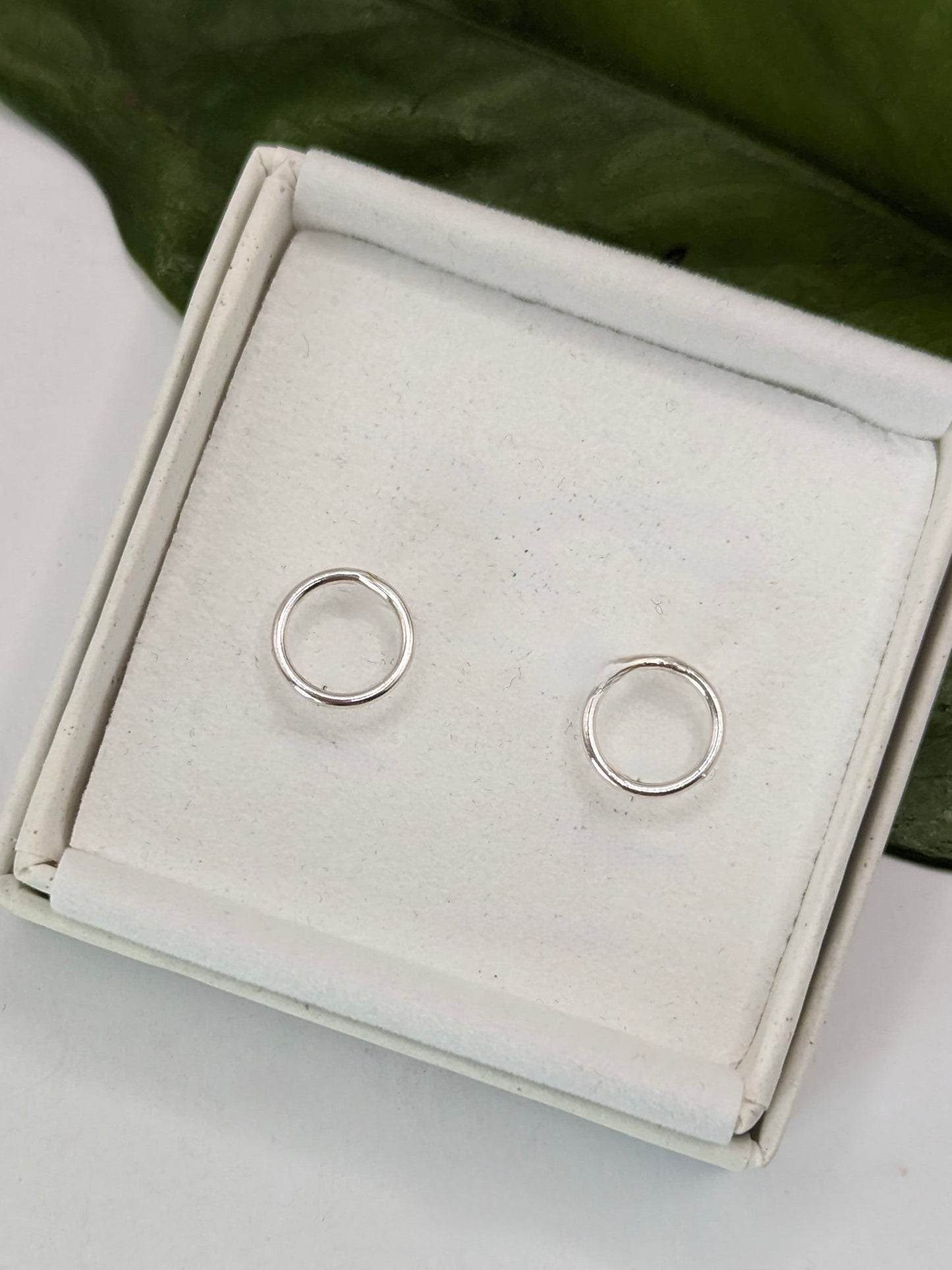Sterling Silver Karma Stud Earrings