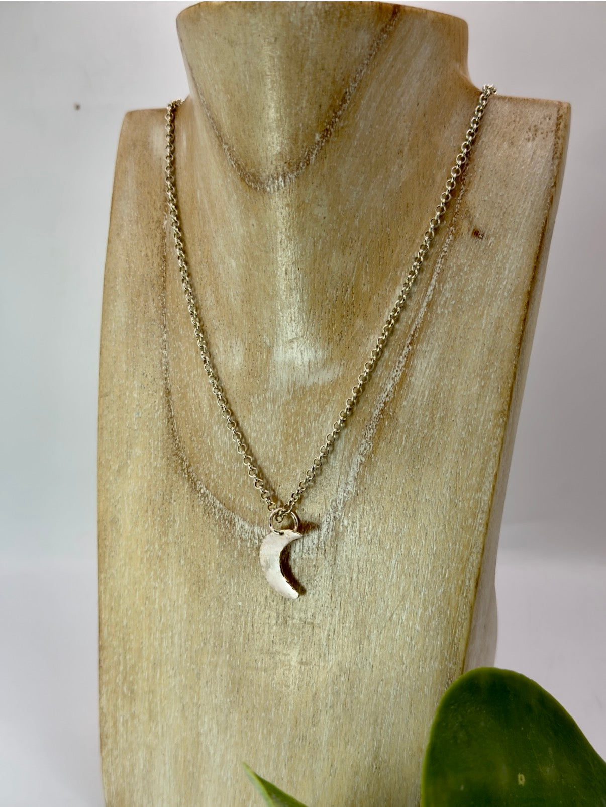 Sterling Silver Midi Moon Necklace