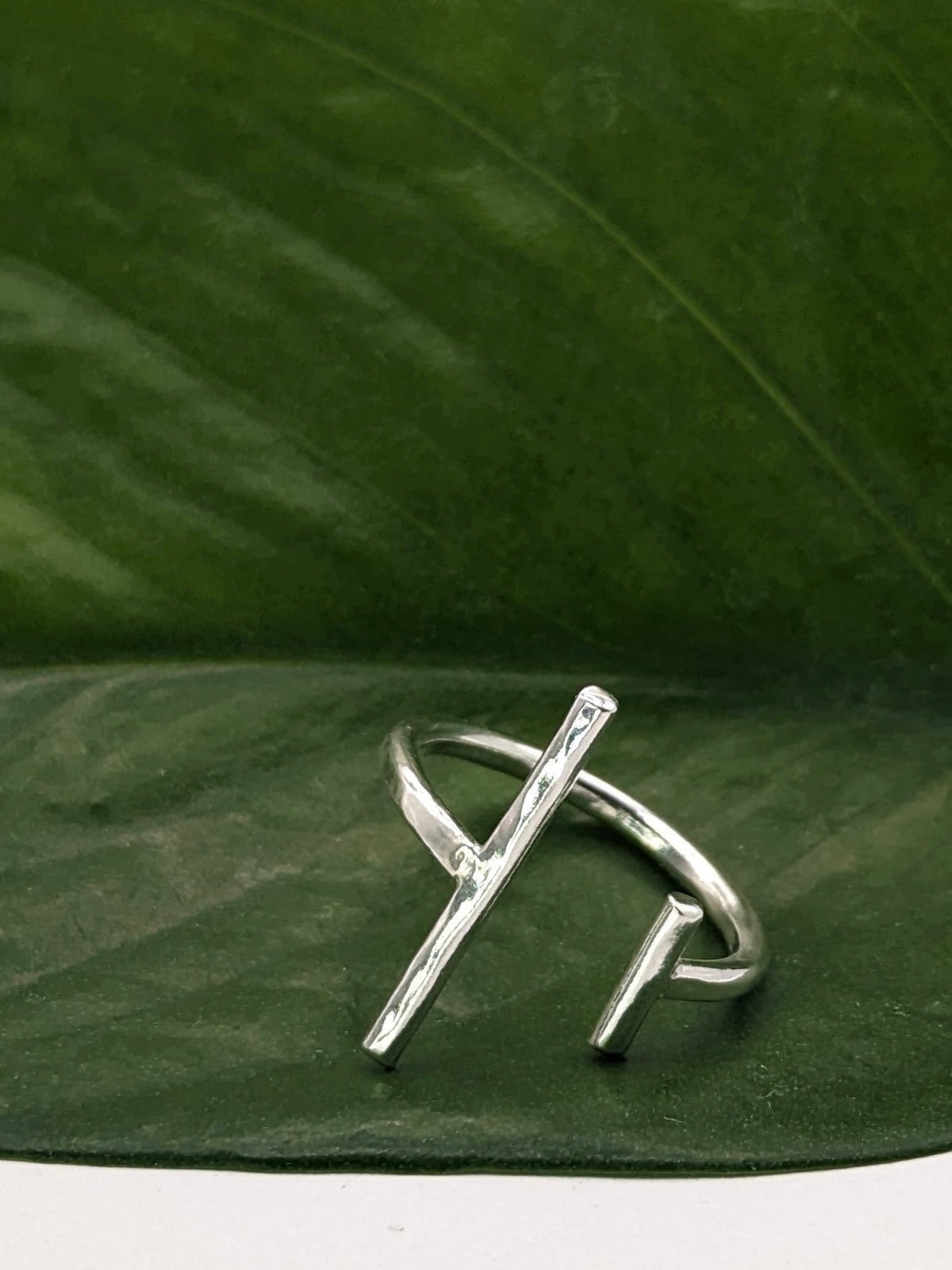 Sterling Silver Yin + Yang Ring