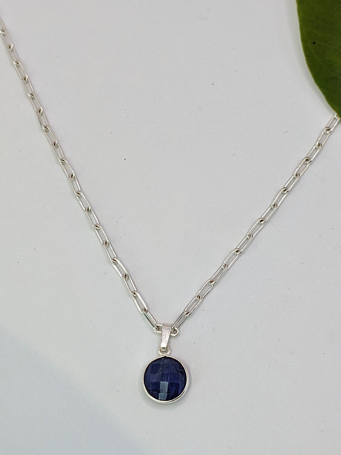 Sterling Silver Sapphire Necklace