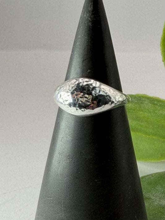 Sterling Silver Dome Signet Ring