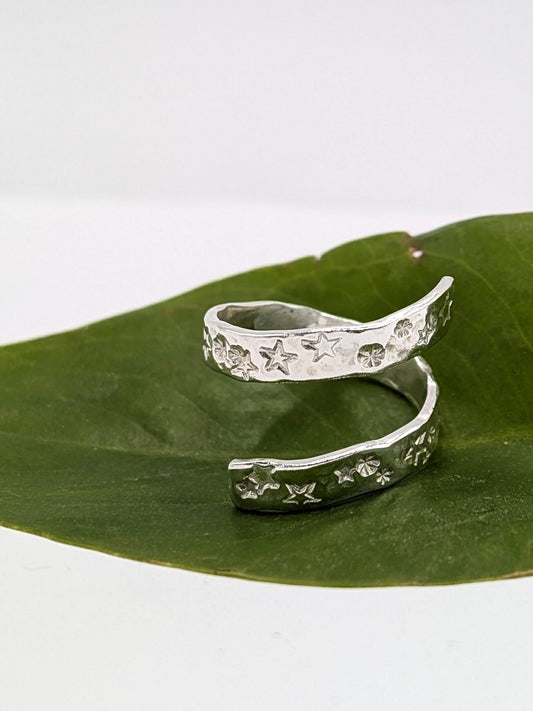 Sterling Silver Orbital Wrap Ring