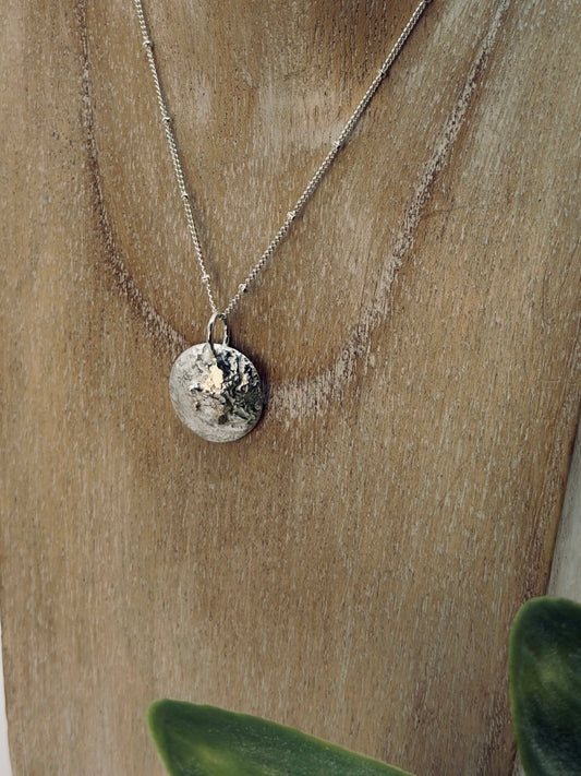 Sterling Silver Mini Moon Necklace
