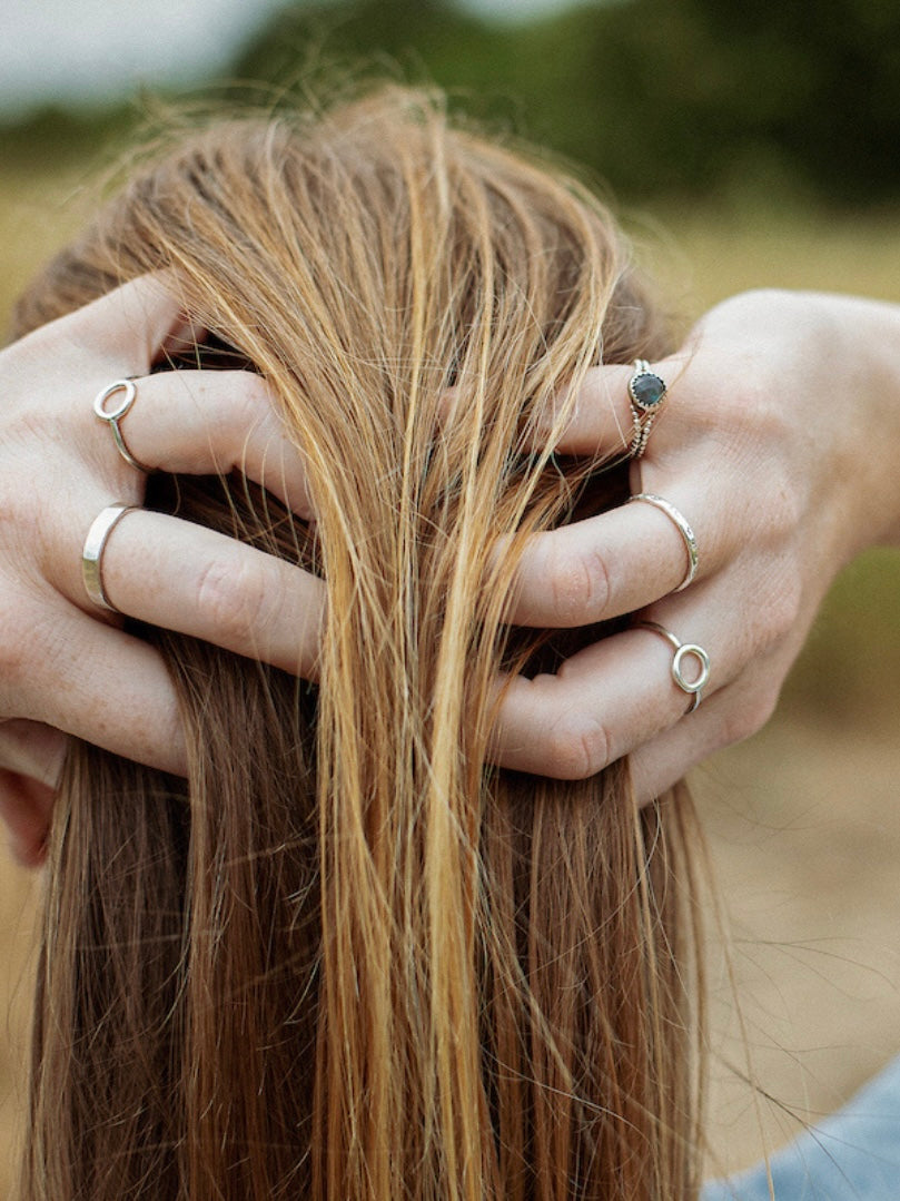 Sterling Silver Mini Karma Ring