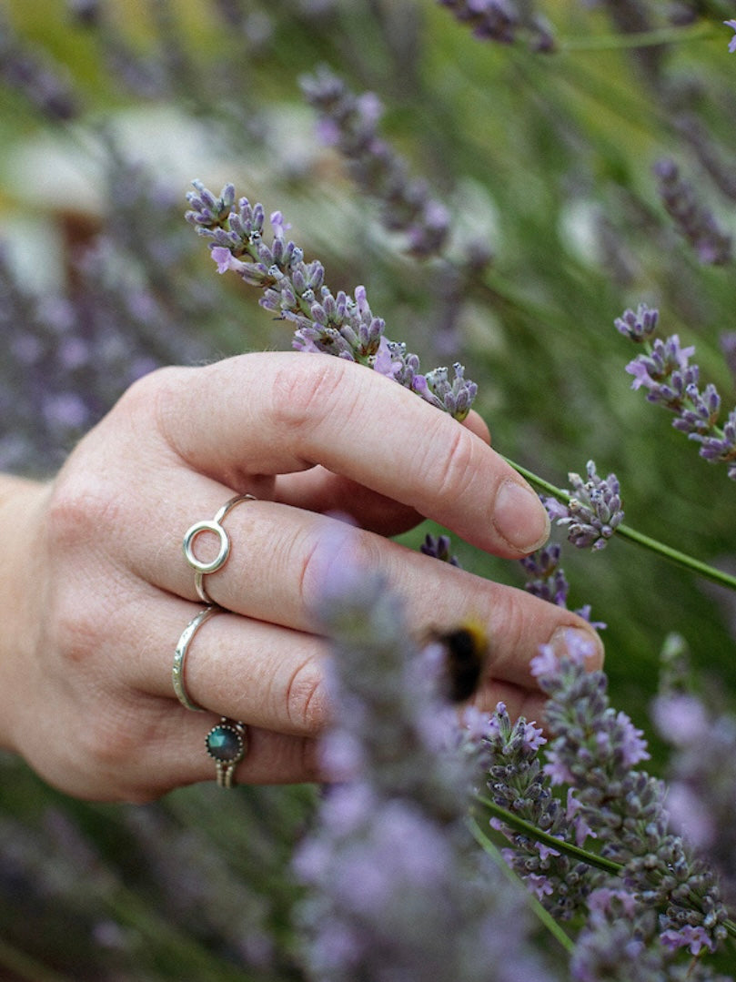 Sterling Silver Mini Karma Ring