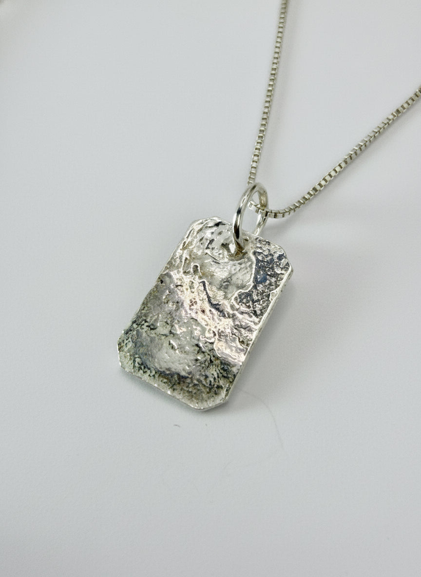 Sterling Silver Tag Necklace
