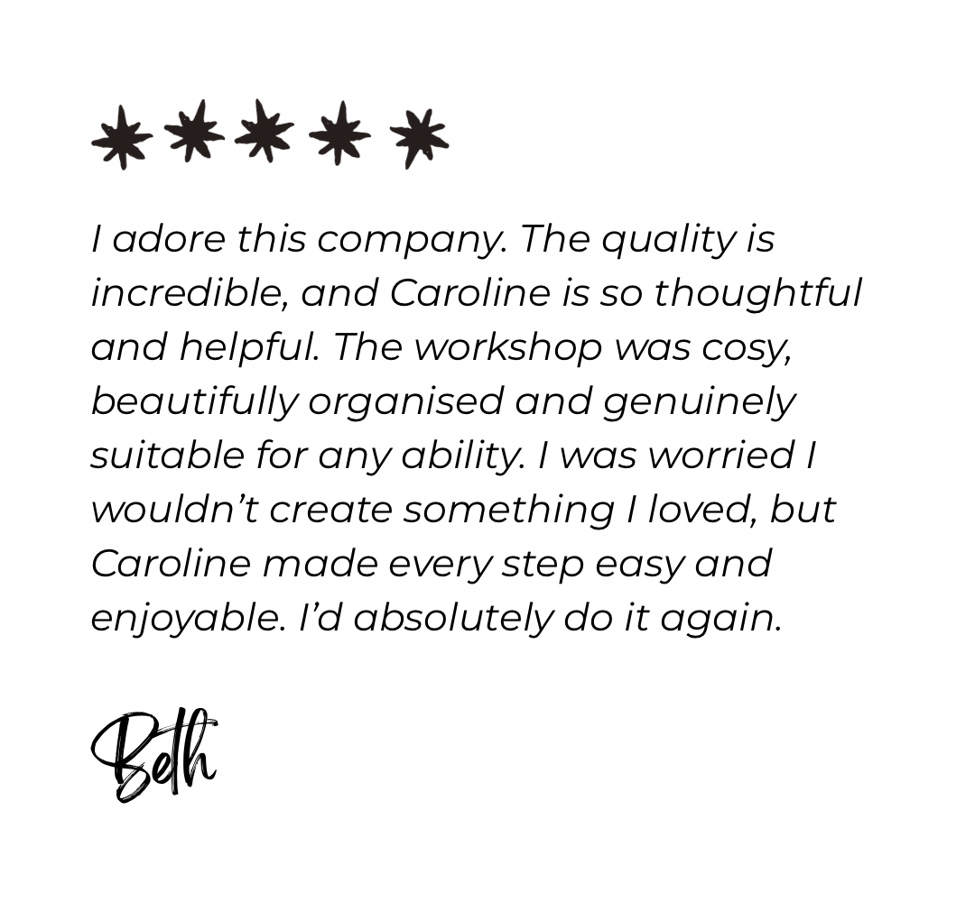 Customer review for Wild One Jewellery jewellery making workshop in Lincolnshire